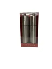 Cole and Mason Precision Salt Pepper Mills Set Stainless Steel Adjust Grind