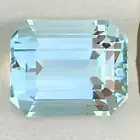 4.05Cts Emerald Cut Faceted Aquamarine Gemstone