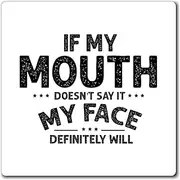 Humorous Introverted Faces Sarcastic Statements Mockery Gag Hilarious Introvertly Reacting Sassiest Sarcasm Magnets 3" × 3"