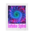 Cosmic Spiral Velveteen Plush Blanket, Psychedelic Throw, Cozy Home Decor, Great