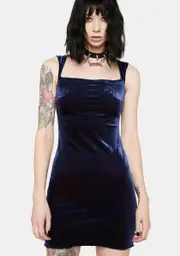What I Know Velour Mini Dress