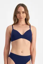 [Bonds] Bonds Women's Bases Wirefree Scoop Bra in In The Navy Size: 10 B 10 B In The Navy