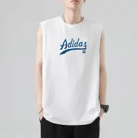 在飛比找Yahoo!奇摩拍賣優惠-Adidas 阿迪達斯背心 男背心 男生無袖衫 夏季純棉T恤