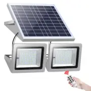 Solar Security Flood Lights With Double LED Lamps For Garden Outdoor Courtyard