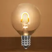 G50 Shatterproof LED Visible Filament Edison Patio Globe Light Bulbs E12, 5 Pack