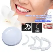 Snap On False Teeth Upper & Lower Dental Veneers Dentures Tooth Cover Set