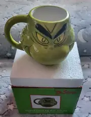 Dr. Seuss Grinch Sculpted Ceramic Christmas Mug Cup 16 oz ❤️ Grinchmas ✨️NWB✨