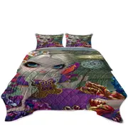 Three Wishes Fairy in the Floral Countryside Coverlet