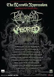 PSYCROPTIC + ABORTED The Necrotic Repression 2014 Australian Tour Poster A2 *NEW