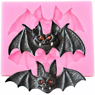 Bats Silicone Molds Halloween Cupcake Topper DIY Cake Decorating Chocolate Mould