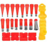 28 Pcs Caulk Extension Nozzle Caulking Kit Tip Drywall Tools