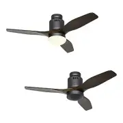 Dc Ceiling Fan Light Remote Control Eco Aerodynamix Grey Walnut 112 CM