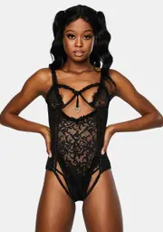 Onyx Fast Learner Lace Teddy