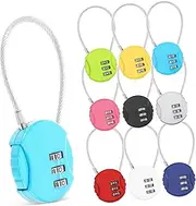 HOMSFOU 10pcs Suitcase Locks Password Code Lock Cable for Luggage Easy to Use for Travel