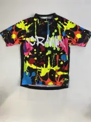 Mens Cycling Jersey,Paint Spatter Style Large, Crank Cycling Apparel, Brand New.