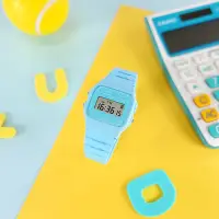 在飛比找Yahoo奇摩購物中心優惠-CASIO 卡西歐 方形造型 百搭繽紛 計時碼錶 LED照明