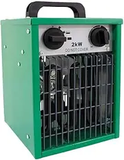 2kW Greenhouse Space Heater with Temperature Control Quiet Fan and Heater for Garden Workshop, Garage, Warehouse, Green