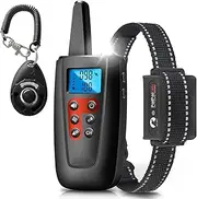 Paipaitek Dog Training Collar, No Shock, 3300ft Range, IPX7 Waterproof, Vibrating, Black, 8”-27”, 2 Count (Pack of 1), Small, Medium Dogs