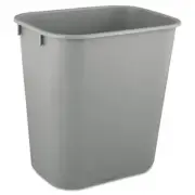 3.5 Gal. Gray Plastic Rectangular Deskside Trash Can - Waste Bin for Office Home