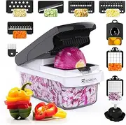 Vegetable Chopper - Mandoline Slicer, Onion Veggie Food Chopper with Container, Cucumber Potato Slicer, Salad Chopper Tool, 15 in 1 Kitchen Gadgets, Perfect for House Warming Gifts
