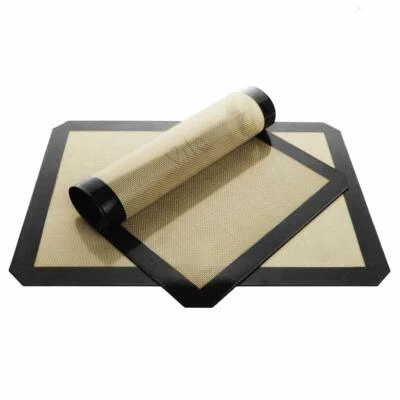 2 Pack Silicone Baking Mat Non Stick Heat Resistant Liner Oven Sheet Meat Pastry