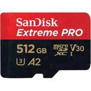 SanDisk Extreme Pro microSDXC - 512GB UHS-1 - Class 10 - Read up to 200MB/S - Write up to 140MB/s - Get Faster App Performance [SDSQXCD-512G-GN6MA]