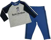 [HARLEY-DAVIDSON] Baby Boys' 2-Piece Infant Knit Colorblocked Shirt & Pant Set