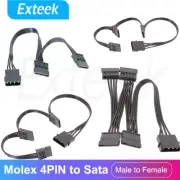 4 Pin IDE Molex Male to 2/3/4/5 SATA 15 Pin Female Power Cable Splitter Adapter