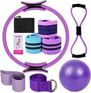 Yoga Sets for Women Pilates At Home Equipment Pilates Magic Ring oty Bands for Working Out Glutes Yoga Ball 25cm Figu 8 sistance Band Yoga Bands for Sttching