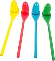 Generic 4 Sets Outdoor Egg Balancing Spoon Outdoor for Physical Coordination Birthday Party Games Egg and Spoon Relay Spoons Game Fun Race Games 's Relay Race Wooden