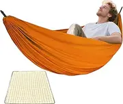 Portable Hammock,Portable Hammock for Double Single Camping | Hangable on Trees Bed with Picnic Blanket, Pure Color Equipment for Backpacking, Hiking, Backyard