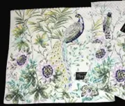 Nicole Miller Colorful PEACOCK Waffle Textured Decorative Bath Towel NWT DISC
