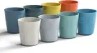 Homestockplus 8 Oz Wheat Straw Drinking Cups, 【Set of 8】 Small Plastic Cups Reus
