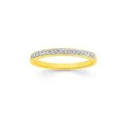 9ct Gold Diamond Pave Band