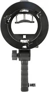 Handheld Grip S Type Bracket Mount Holder for Bowens, Handheld Hand Grip S Shape Bracket Accessory for Bowens Mount Camera Top Flashlight Black