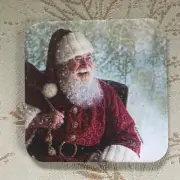 Coaster - Features a real to life Santa Clause on this Christmas Coaster!