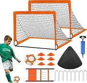Furtryvl Small Soccer Net - Training Pop up Soccer Net Set,Training Equipment for Outdoor Beach, Sports Activity for Youth Boys Girls