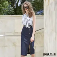 在飛比找momo購物網優惠-【mia mia】排釦設計牛仔包裙