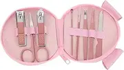 SOESFOUFU Travel Manicure Tool Nail Care Set Professional Kit 8-piece Nail Clippers Portable Tools Cartoon Storage Bag Home Travel