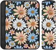 Attractive Daisy Floral Pattern 2 Pack Belt Shoulder Strap, Stop seat Belt Cutting into Neck, seat Belt Shoulder Pads for Adults for Sedan Auto Bag 10x7.7 in Protector para