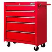 Giantz 5 Drawer Tool Box Cabinet Chest Trolley Box Garage Storage Toolbox Red
