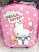 ♥小花花日本精品♥ Hello Kitty立體全身坐姿小熊粉紅水玉點點拉桿式書包行李箱90039607