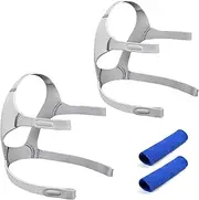 AirSmart Headgear Supplies Compatible With Airfit F10 - 2 Pieces Head Strap & 2 Strap Covers