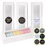 28 Pack Macaron Boxes with Clear Window Small Macaron Pastry Bakery Packaging...