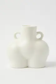 White Ceramic Booty Vase