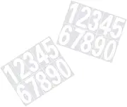 KALLORY 2Pcs Reflective Mailbox Number Stickers Adhesive Decals for DIY Address Signage Weatherproof Labels for Indoor Outdoor Use Decals for Crafting and Home