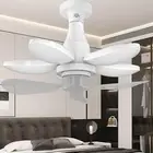 Socket Fan Light E27 with Control Foldable LED Fan with