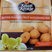 KAUAI KOOKIES chocolate chip guava passion fruit haupia Macadamia nuts 4oz box