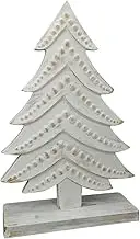 Wooden Christmas Tree - Wooden Standing Tree Christmas Crafts | Table Centerpieces, Farmhouse Rustic Decor Ornament for Home Countertop Mantle Window