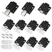 10 Pack Magnetic Push Latch Catch Push to Open Latch Pressure Touch Black